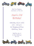 Motorcycles Birthday Party Invitation