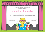 Movie Theater Girl Party Invitations