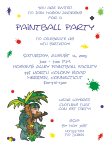 Paintball 1 Birthday Invitation