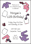 Pajamas Party Birthday Party Invitation