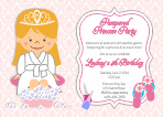 Pampered Princess Birthday Party Invitation