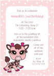 Pet Store Giraffe Birthday Party Invitation