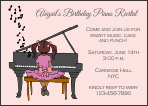 Piano Recital Birthday Party Invitation