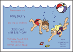 Pool Party Kids Party Invitation
