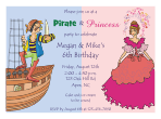 Princess and Pirate Party Invitation