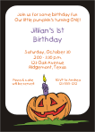 Pumpkin with Candle Halloween Party Invitation