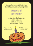 Pumpkin with Candle Halloween Invitation