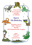 Reptiles Birthday Party Invitation