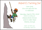 Rock Climbing Guy (Brown Skin) Party Invitation