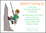 Rock Climbing Dude Birthday Party Invitation