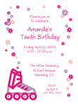 Roller Skate Girl Birthday Party Invitation