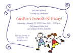 Roller Skating Kids Birthday Party Invitation
