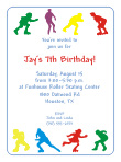 Roller Skating Birthday Party Invitation