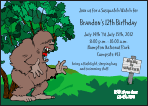Sasquatch Birthday Party Invitation