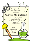 Mad Science Birthday Party Invitation