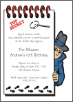 Secret Agent Birthday Party Invitation