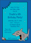 Shark Bite Full Color Party Invitations