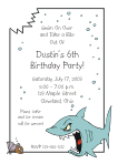 Shark Bite Party Invitations