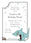 Shark Birthday Party Invitation