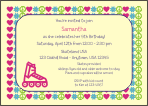 Skate Peace Love 3 Birthday Invitation