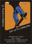 Skateboarding Birthday Invitation