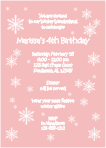 Snowflakes Birthday Invitation