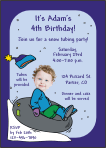 Snow Tubing, Boy Photo bBirthday Party Invitation