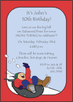 Snow Tubing, Boy 2 Birthday Party Invitation