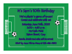 Soccer 4 Birthday Party Invitations