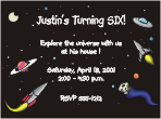 Space Birthday Invitation