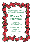 Strawberry Birthday Party Invitation