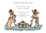 Stuffed Bunny 2nd Birthday Party Invitation