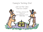 Stuffed Bunny Birthday Party Invitation