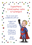 Superhero Boy Birthday Party Invitation
