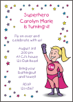 Superhero Girl Birthday Party Invitation