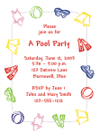 Swim Stuff Birthday Party Invitation