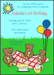 Teddybear Picnic 2 Birthday Invitation