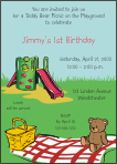 Teddybear Picnic Playground Birthday Party Invitation