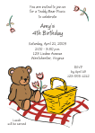 Teddy Bear Picnic Birthday Party Invitation