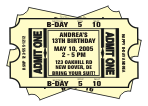 Light Yellow Ticket Stack Birthday Birthday Invitation