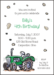 Tractor Birthday Party Invitation