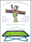 Trampoline Rocket Boy Party Invitation