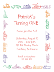 Transportation Birthday Party Invitation