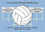 Volleyball 2 Birthday Invitation