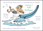 Waterslide Boy Brown Hair Birthday Party Invitation