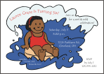 Waterslide Girl Birthday Party Invitation