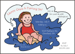 Waterslide Girl Birthday Party Invitation