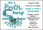 Waterslide 2 (Brown Skin) Party Invitations