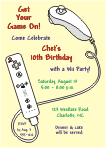 Wii Remote Gaming Birthday Invitation