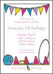 Yard Games - Girl Birthday Party Invitation